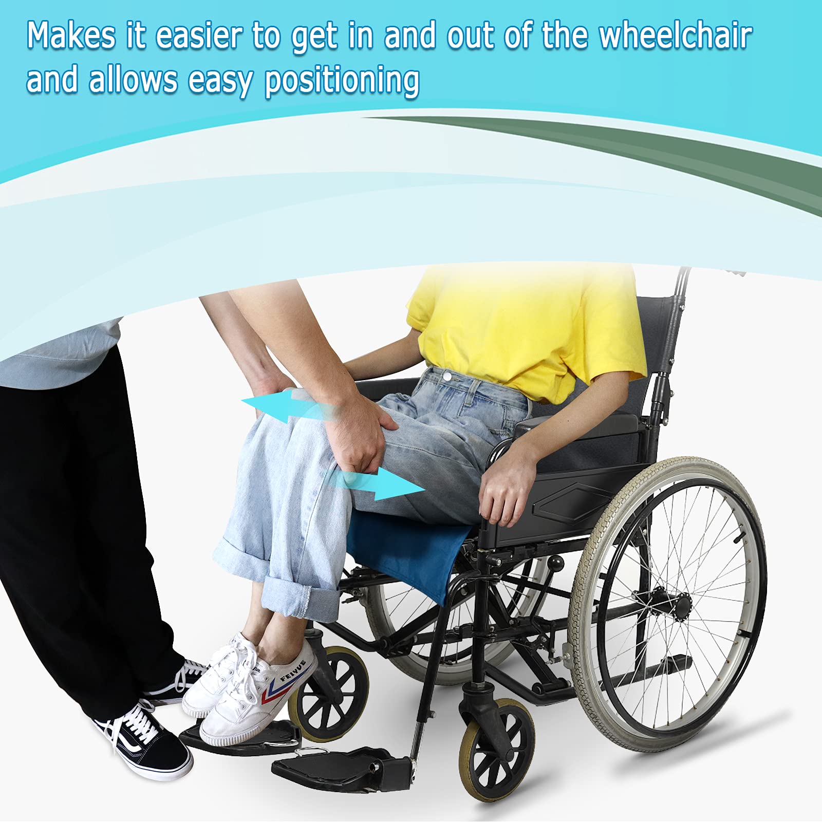LOSCHEN Tubular Slide Sheet for Elderly Transfer, Sliding Draw Sheets to Assist Moving Elderly - for Cars, Vehicles, Wheelchairs and Bed Transfers - Hospitals & Home Care (Green, 24