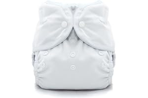Thirsties Duo Wrap Reusable Cloth Diaper Cover, Snap Closure, White Size One (6-18 lbs)