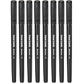 Paper Mate Write Bros Ballpoint Stick Pen, Black Ink with Black Barrel, 1mm Medium Point - 8 Pack (2140570)