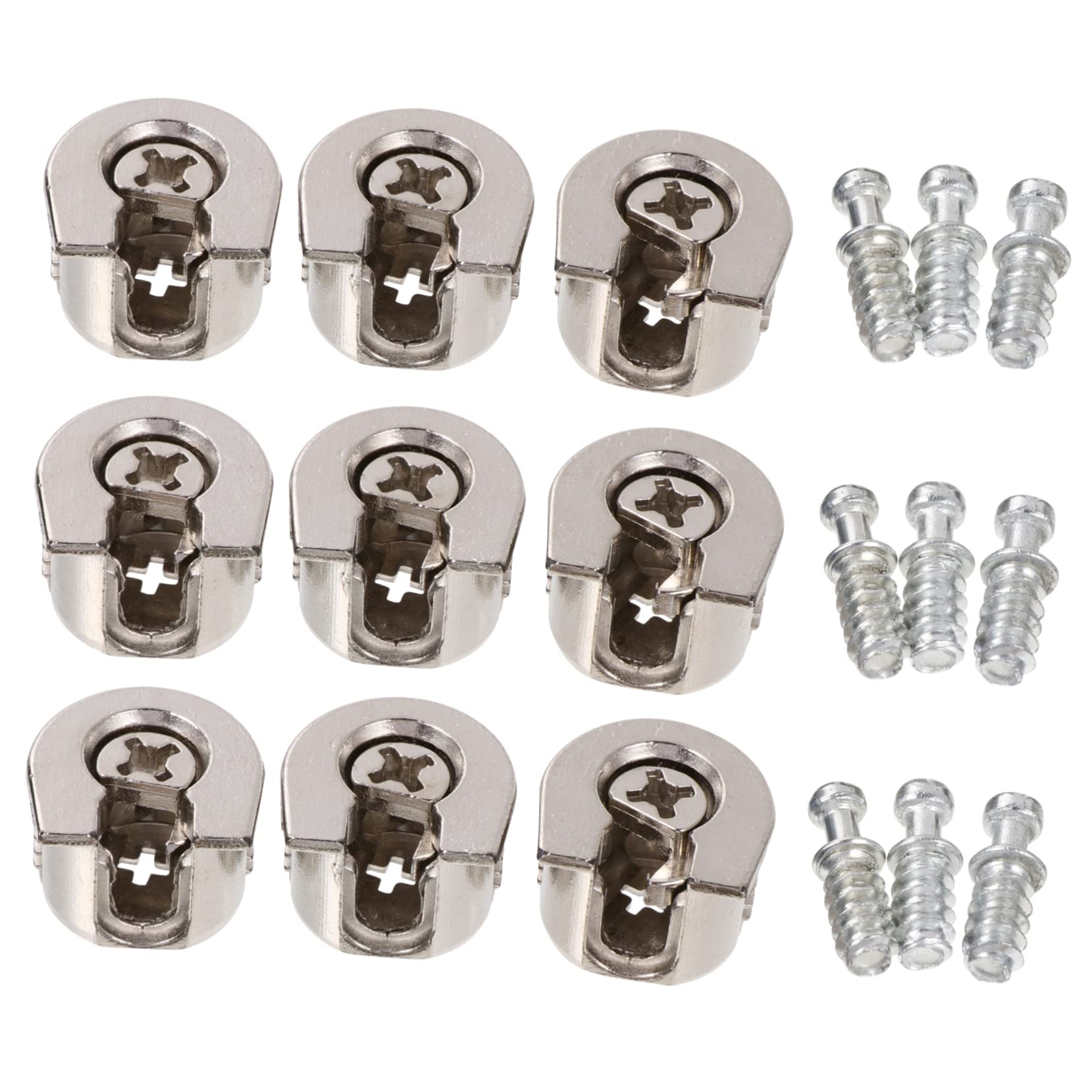 10 Pcs Shelf Pin Cam Locks Furniture Cam Lock Fasteners Lock Cabinet Stainless Steel Bolts Eccentric Fittings Furniture Connection Fixer Screw Furniture Connector Stainless Steel