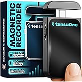 TensaOne Voice Activated Recorder – Mini Audio Recording Device with Magnetic Mount, Small Portable Digital Recorders, Microphone Devices with AI Smart Noise Reduction, Wireless Sound, 128GB–9000 hrs