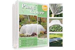 Hortifan Plant Covers Freeze Protection, 10FT x 50FT 0.9oz Reusable Frost Cloth Plant Blankets Floating Row Cover for Garden Clod Winter Frost Sun Pest Protection