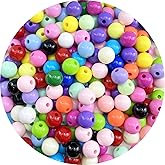 Jmassyang 60 Pieces 14mm Acrylic Round Beads Smooth Spacer Plastic Pastel Beads Craft Beads for DIY Craft Jewelry Making Bracelets Necklaces Earring Crafting Supplies(Mixed Color)