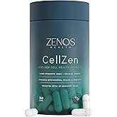 Zenos Health CellZen - Powerful Cellular Health & Detox Supplement to Optimize Glutathione Level | Mitochondrial Supplements for Energy, Anti-Aging, & Inflammation Support - Made in USA, 150 Caps