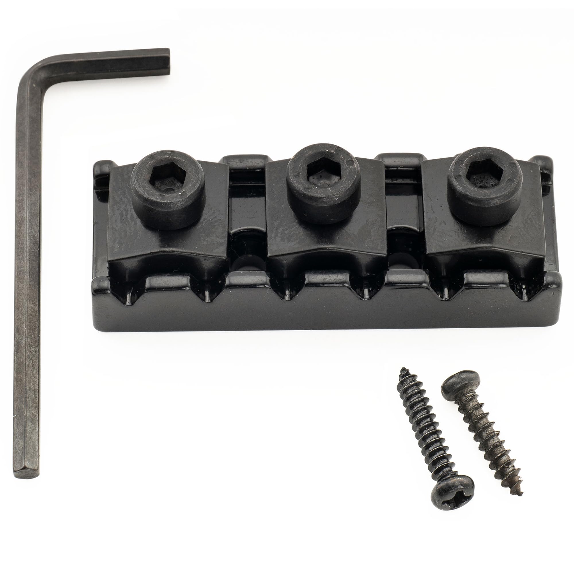 Musiclily Basic 43mm Electric Guitar String Locking Nut for Floyd Rose Tremolo Bridge, Black