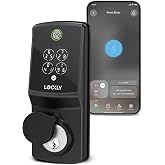 Lockly Secure Pro Wi-Fi Deadbolt Smart Lock Latest Version with Fingerprint | Keyless Entry Door Lock, PIN Genie Keypad, APP Remote Control, Alexa &amp; Google Assistant Compatible, IP65, Zinc Alloy