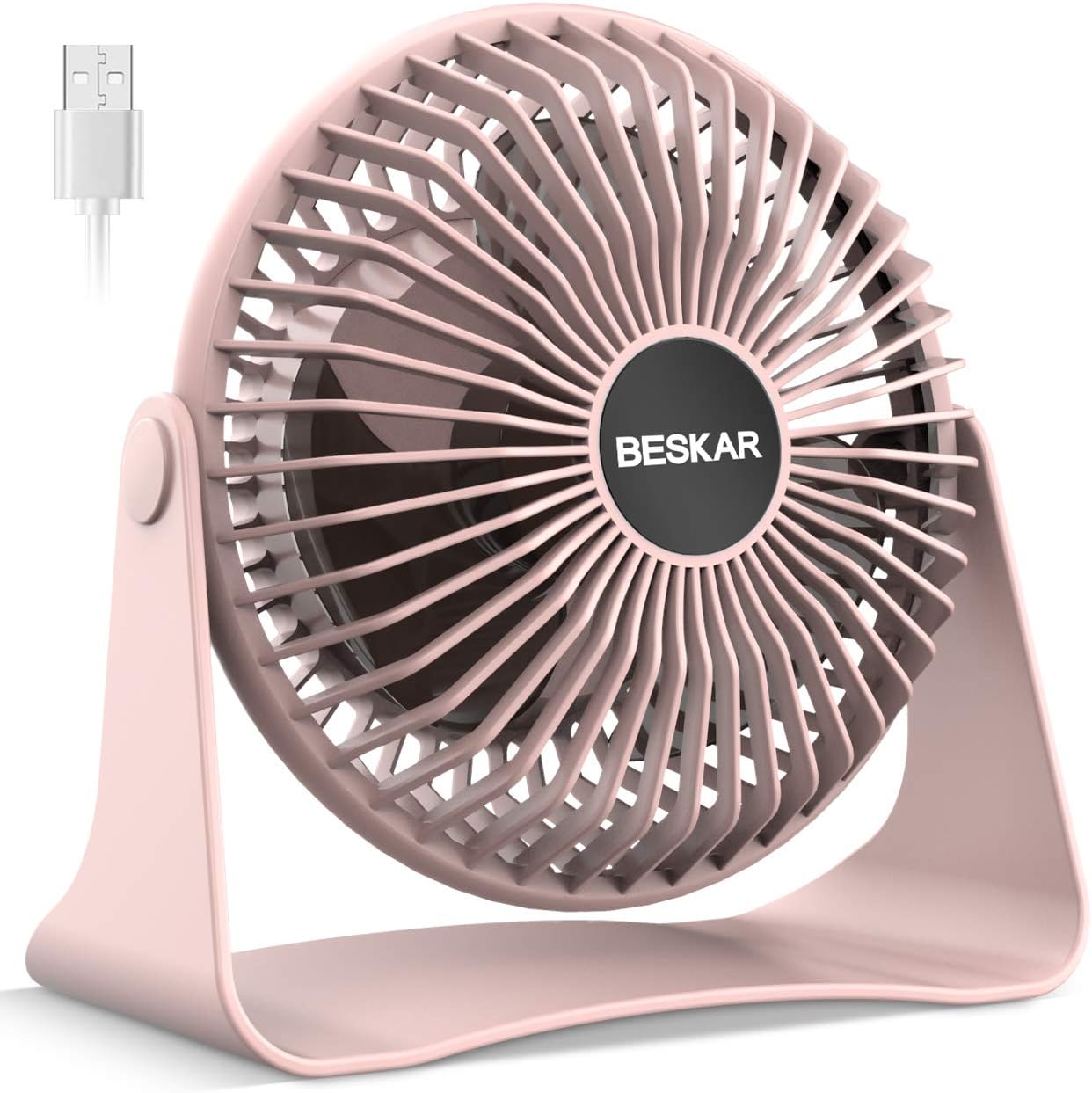 BESKAR USB Small Desk Fan 2020 New, 6 Inch Portable Fans