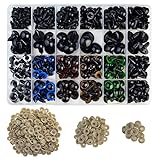 Safety Eyes, Jerbro 348pcs 5-20mm Colorful Plastic