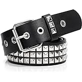 XZQTIVE Studded Belt Metal Punk Rock Rivet Belts for Women/Men Punk Leather Belt Gothic Belt Accessories for Jeans Pants