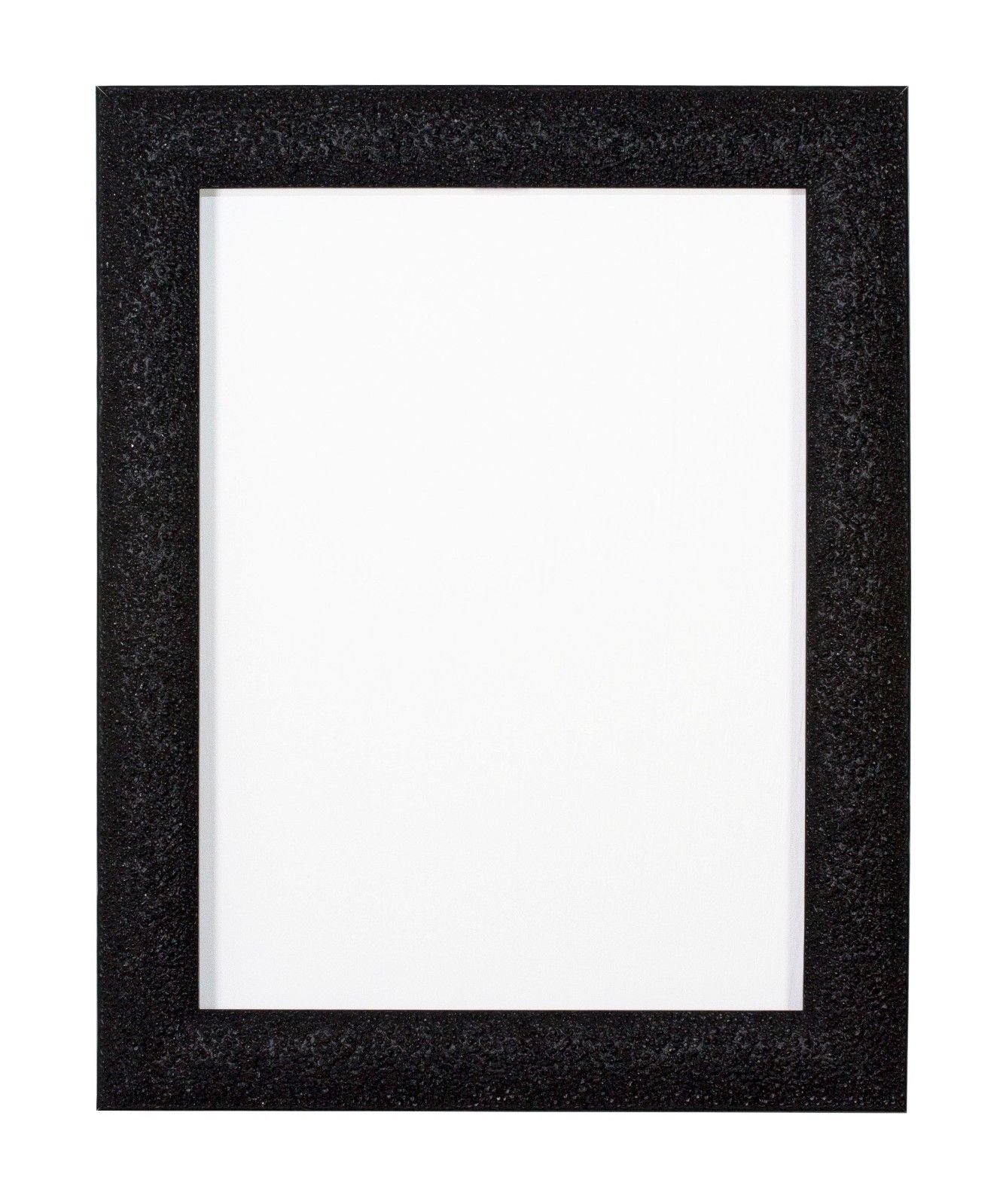 Stardust Picture/Photo/Poster Frame - Moulding 24mm Wide and 12mm Deep - With a High Clarity Styrene Shatterproof Perspex Sheet - Black Colour Frame - Size 10" x 8"