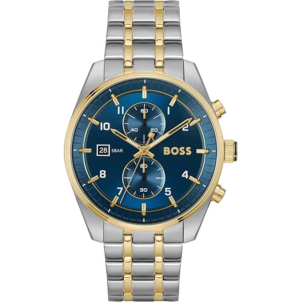 NAVY  Amazon.com: BOSS Men's Quartz Watch with Stainless Steel