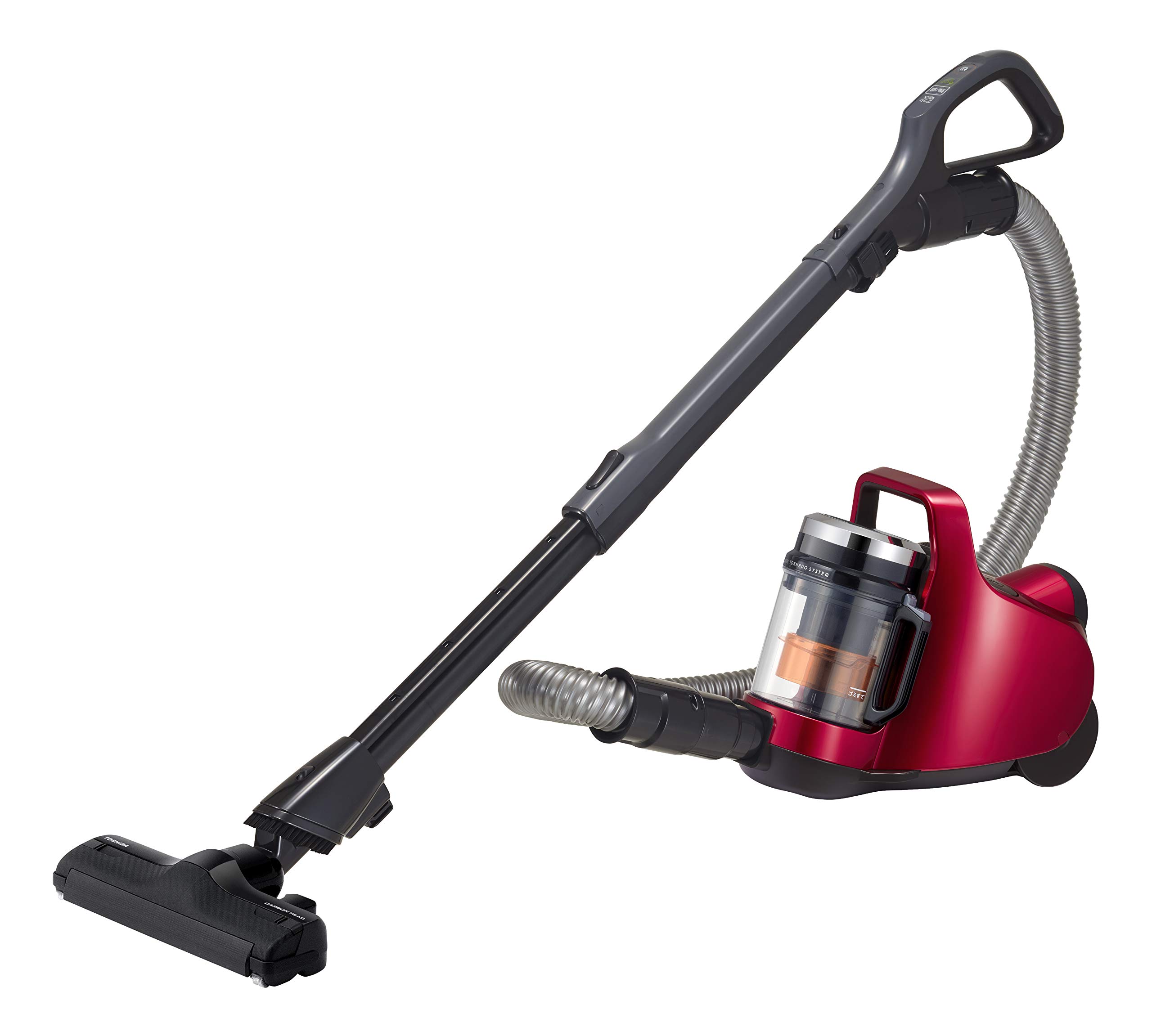 東芝 掃除機 サイクロン キャニスター型クリーナー コード式 軽量コンパクト トルネオミニ VC-C7-R グランレッド商品画像