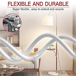16/3 Short Extension Cord 6 FT 2 Pack, White