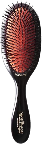 Mason Pearson Sensitive SB3 Pure Bristle Hair Brush with Cleaning Brush view 4