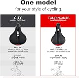 DAWAY C66 Comfortable Bike Seat with Memory Foam and Taillight view 2