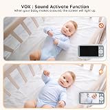 BOIFUN 2026 Baby Monitor Camera Night Vision 4 inch IPS 2-Way Talk No WiFi view 6