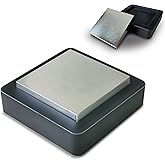 HimaPro 3" Chrome-Plated Steel Bench Block Flat Square Anvil with 4" Rubber Block-A Great Tool for Jewelry Making, Metal Stamping, and DIY Jobs