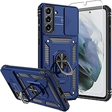 for Galaxy S21 Plus Case, with Screen Protectors and Camera Cover,[Military Grade] 16ft.Drop Tested Cover with Magnetic Kicks