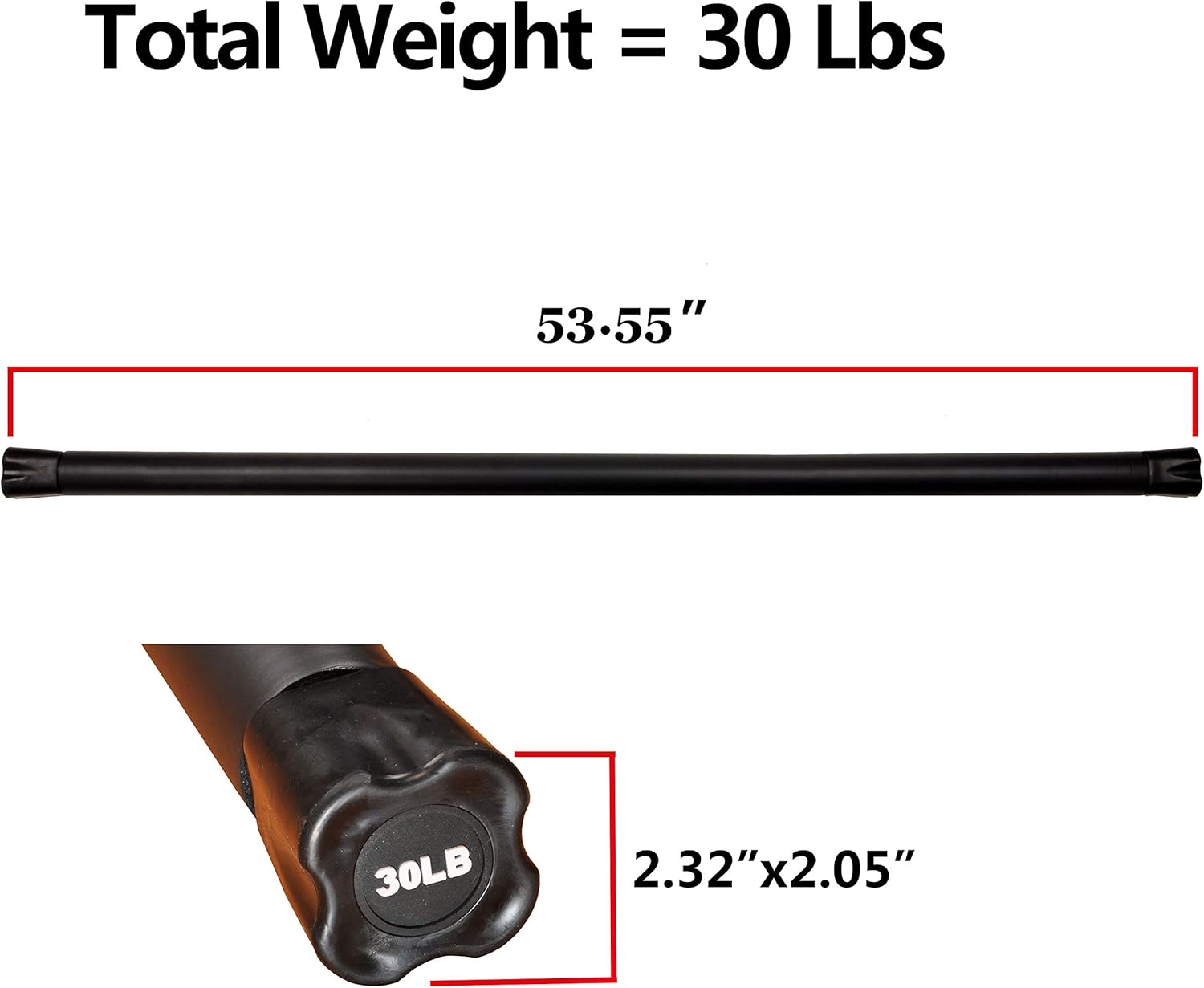 Sporzon! Total Body Workout Weighted Bar Weighted Workout Bar Weighted Exercise Bar, Blue : Sports & Outdoors