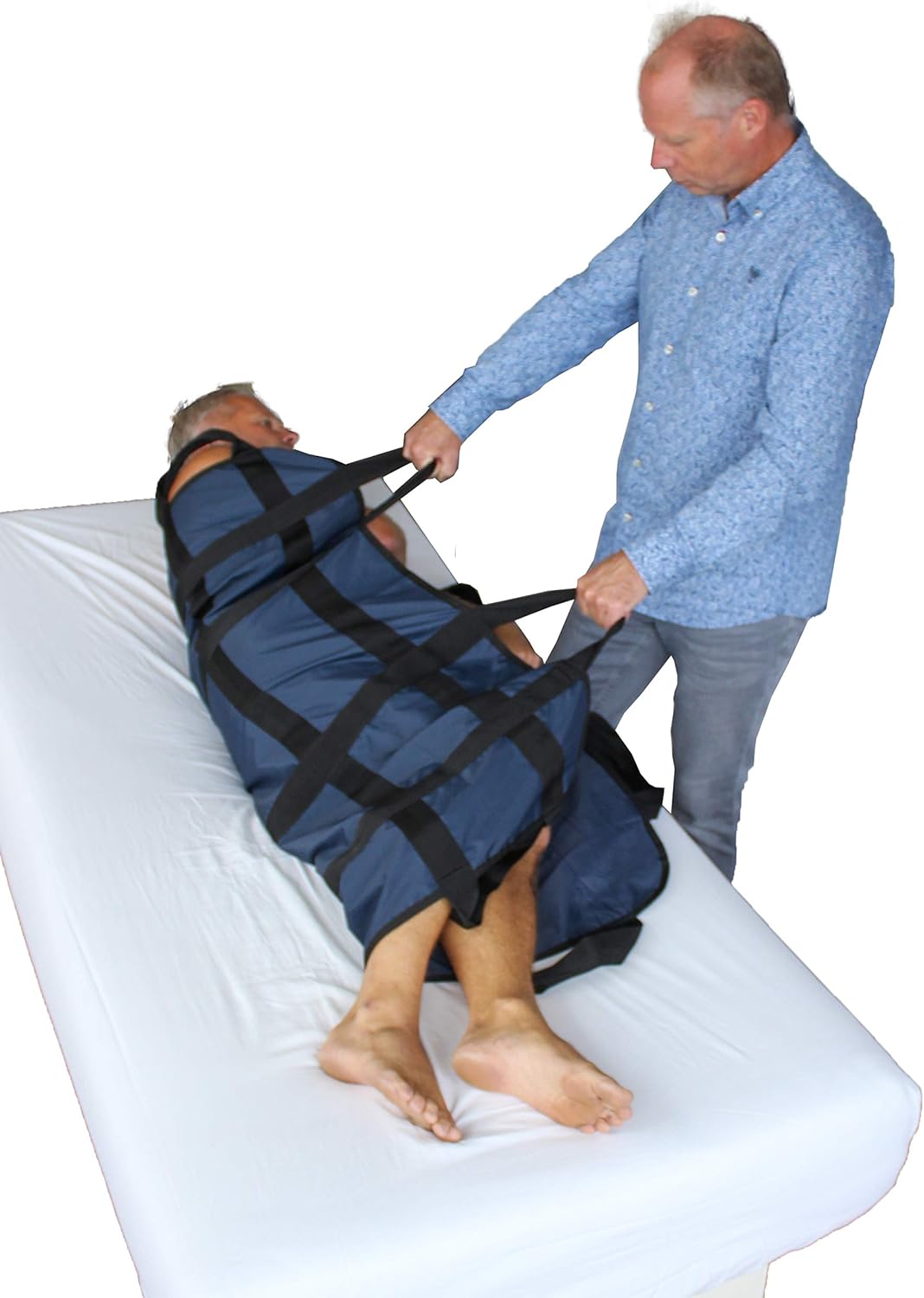 Obbomed MC-3010 Extra Large Transfer Blanket with Handles-Bed Positioning Pad Sheet and Straps - Image 3