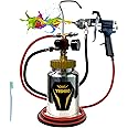 Pressure Pot Spray Gun,2L Paint Sprayer for House Painting,2mm Nozzle Primer Gun,10FT Air Fluid Hose,Pressure Paint Pressure Pot Architecture Construction Automotive,45PSI Max