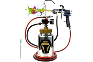 YESMRO Spray Paint Pressure Pot Tank,2L Paint Sprayer for House Painting,2mm Nozzle Pressure Pot Spray Gun,10FT Air & Fluid Hose,Air Pressure Paint Pressure Pot Architecture Construction Automotive,45PSI Max