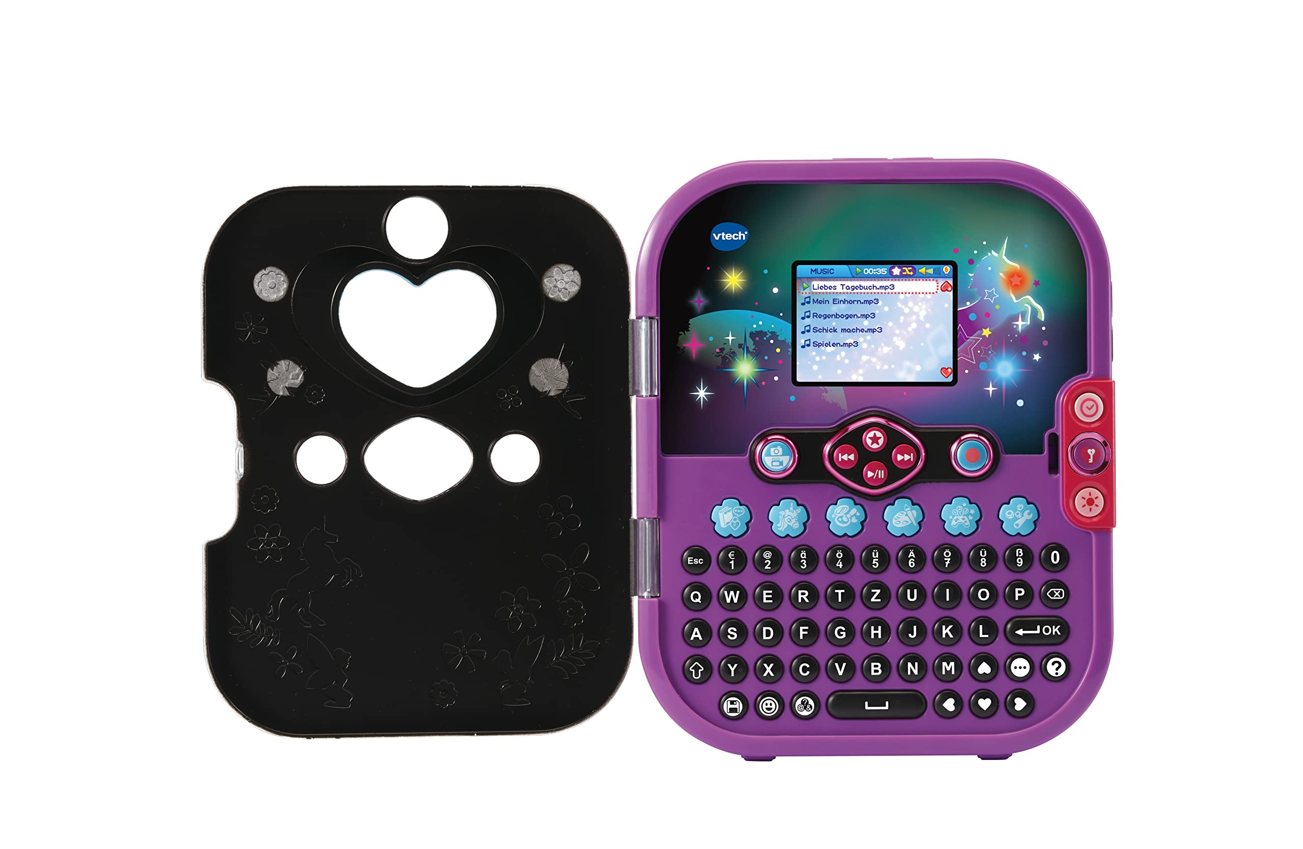 Vtech Kidisecrets Selfie Music 2.0 black – Kindertagebuch mit 2 Kameras, MP3-Player, Gesichtserkennung, Leuchteffekten und vielem mehr – Für Kinder von 6-12 Jahren 2