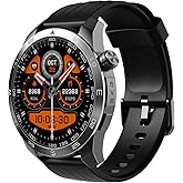 SKG Smart Watch for Men Women, 1.43" GPS Built-in Smartwatch with 100+ Sports Magnetometer Barometer, 9-Day Runtime 5ATM Waterproof Fitness Watch, for Health Tracker Android iPhone Compatiable, GT5