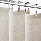 Awellife 60 Inch Stall Shower Curtain Linen