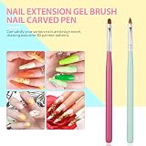 sularpek 6 Pcs Nail Art Brushes Set Gel Extension Builder Liner Dotting Tools view 6