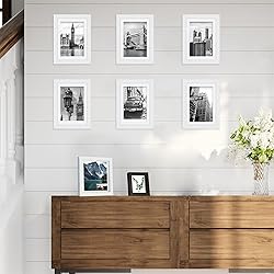 Hongkee 5x7 White Picture Frames set of 3, Made of