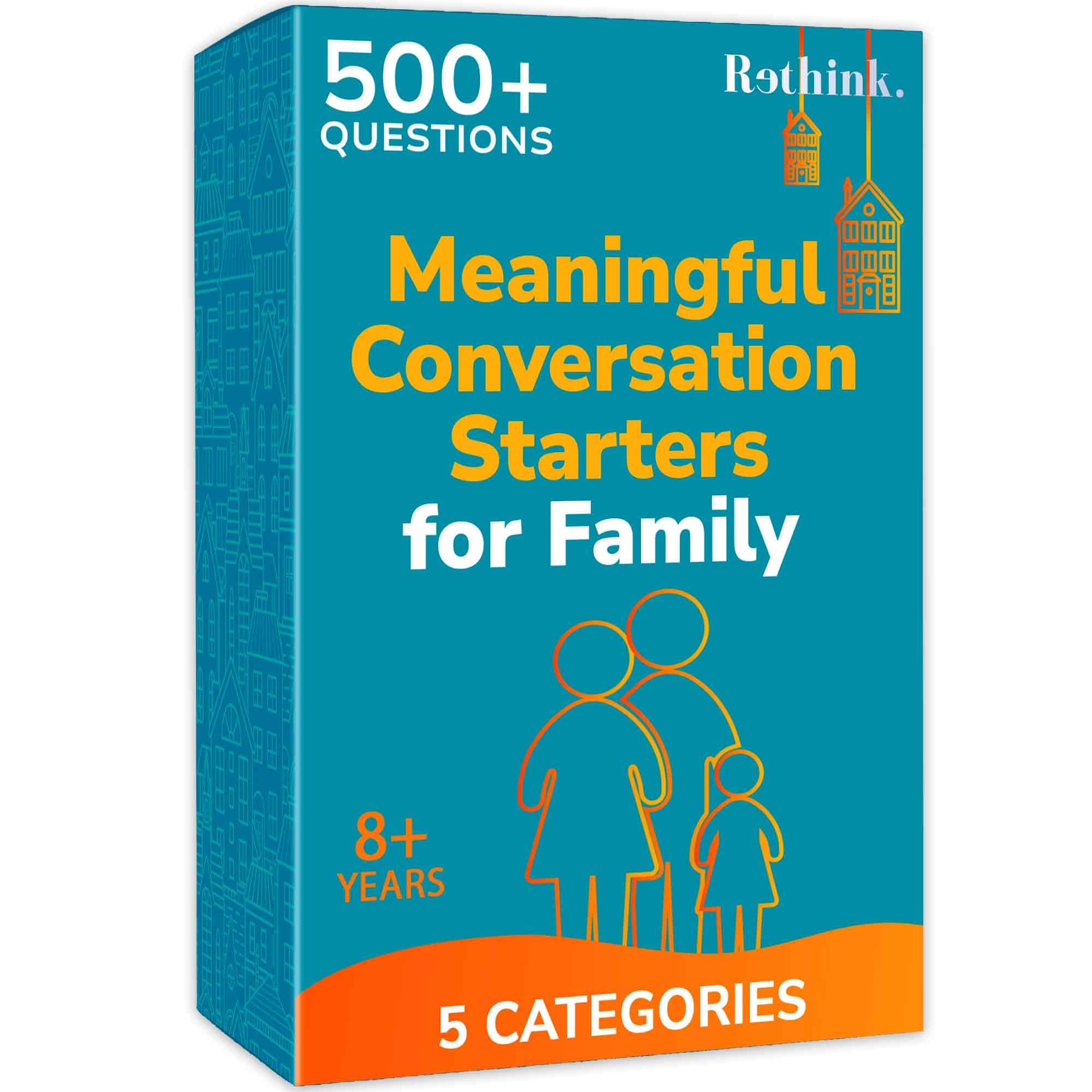 QUOKKA Conversation Cards Game - Family Edition | 500 Questions | Original Version | Share Thoughts - Fun Talking Board Game for Family Night — image 1