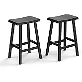 PatioZen Bar Stools Set of 2, Waterproof UV-Resistant,Durable Resin Kitchen Island Chairs for Indoor & Outdoor Use, Modern De