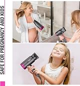 CONFU 1800W Hair Dryer Ionic Ceramic Tourmaline Lightweight Grey view 7