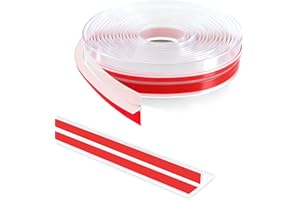 TAROSE 20Ft T-Shaped Door Draft Stopper, Silicone Weather Stripping Seal Tape for Doors and Windows - Clear, 1.38" Wide (35mm)