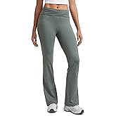 CRZ YOGA Womens Cloud Jersey Foldover Waist Flare Pants 31" - Yoga High Waisted Bootcut Lounge Casual
