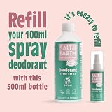 Salt Of The Earth Natural Deodorant Spray Refill 500ml Melon Cucumber view 6