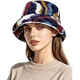 Century Star Fuzzy Bucket Hat for Women Winter Warm Furry Fur Fluffy Fisherman Cap Men Faux Fur Soft Cute Bucket Hat