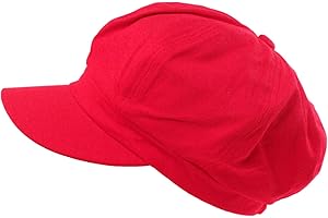 SK HAT SHOP Summer 100% Cotton Plain Blank 8 Panel Newsboy Gatsby Apple Cabbie Cap Hat Fuchsia