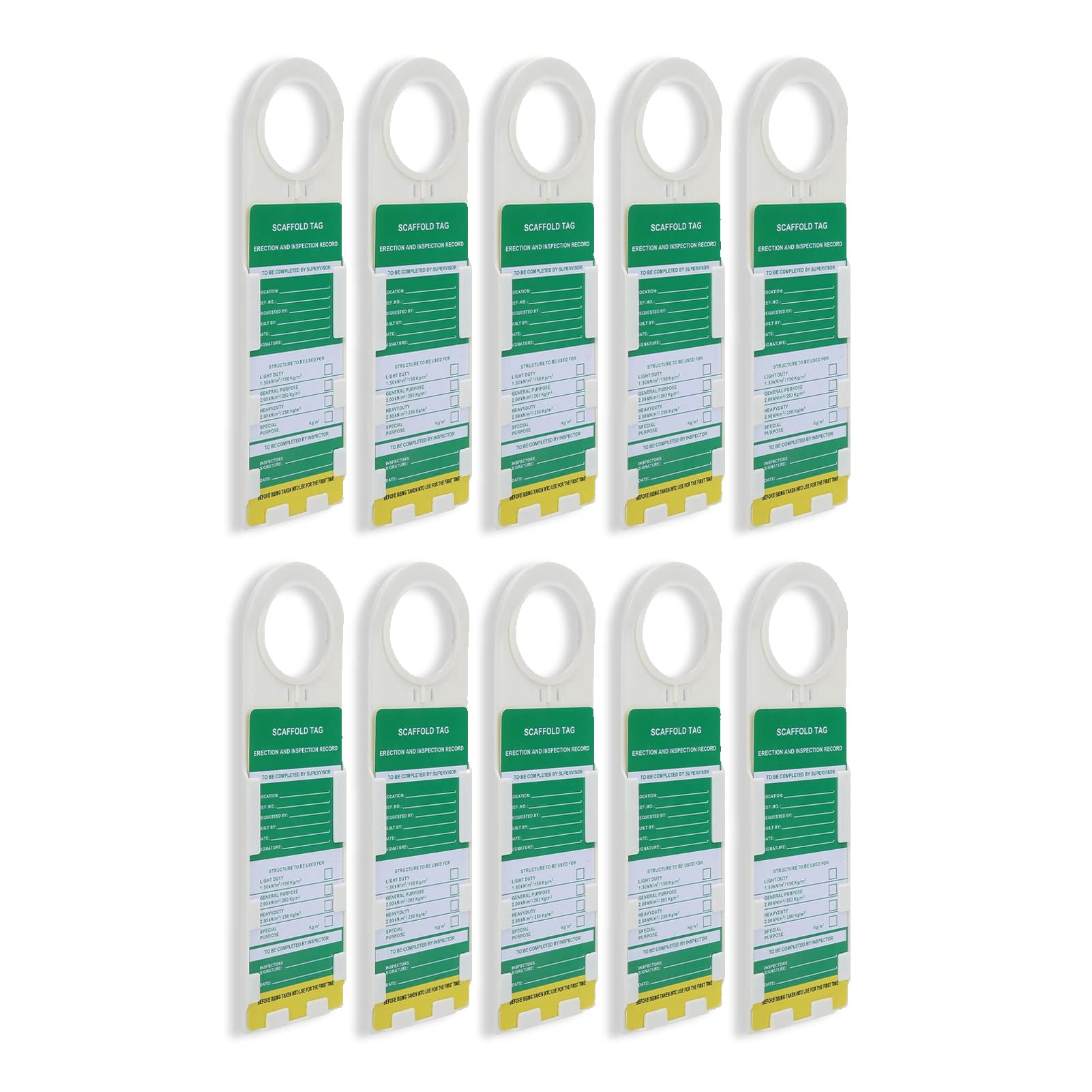 Zunate Scaffold Tag, Scaffold Status Holder, Outdoor Waterproof Scaffolding Safety, for Electricity Security