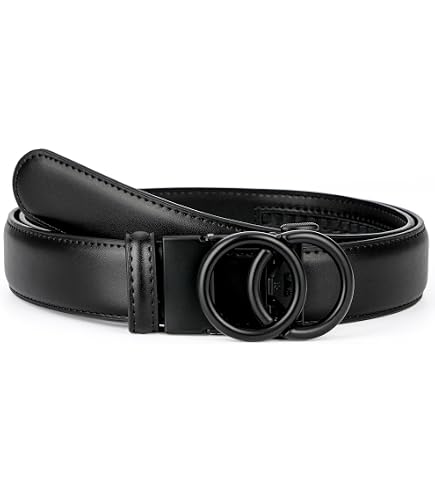 Women\'s Skinny Ratchet Belts 2 Pack - No-Holes Precision Fit, Easy-Release West Leathers Women main image 4