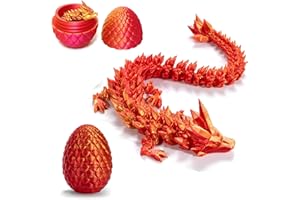 Varuotu 3D Printed Dragon Egg,Mystery Crystal Dragon Fidget Toys,Articulated Dragon,Home Desk Decor Easter Surprise Dinosaur Eggs,Adults Fidget Toys for Autism/ADHD