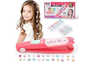 Hair Bedazzling Kit, Hair Gem Stamper Tool with Reusable Gems, Bedazzler Kit for Kids, DIY Hair Styling Gift for Girls