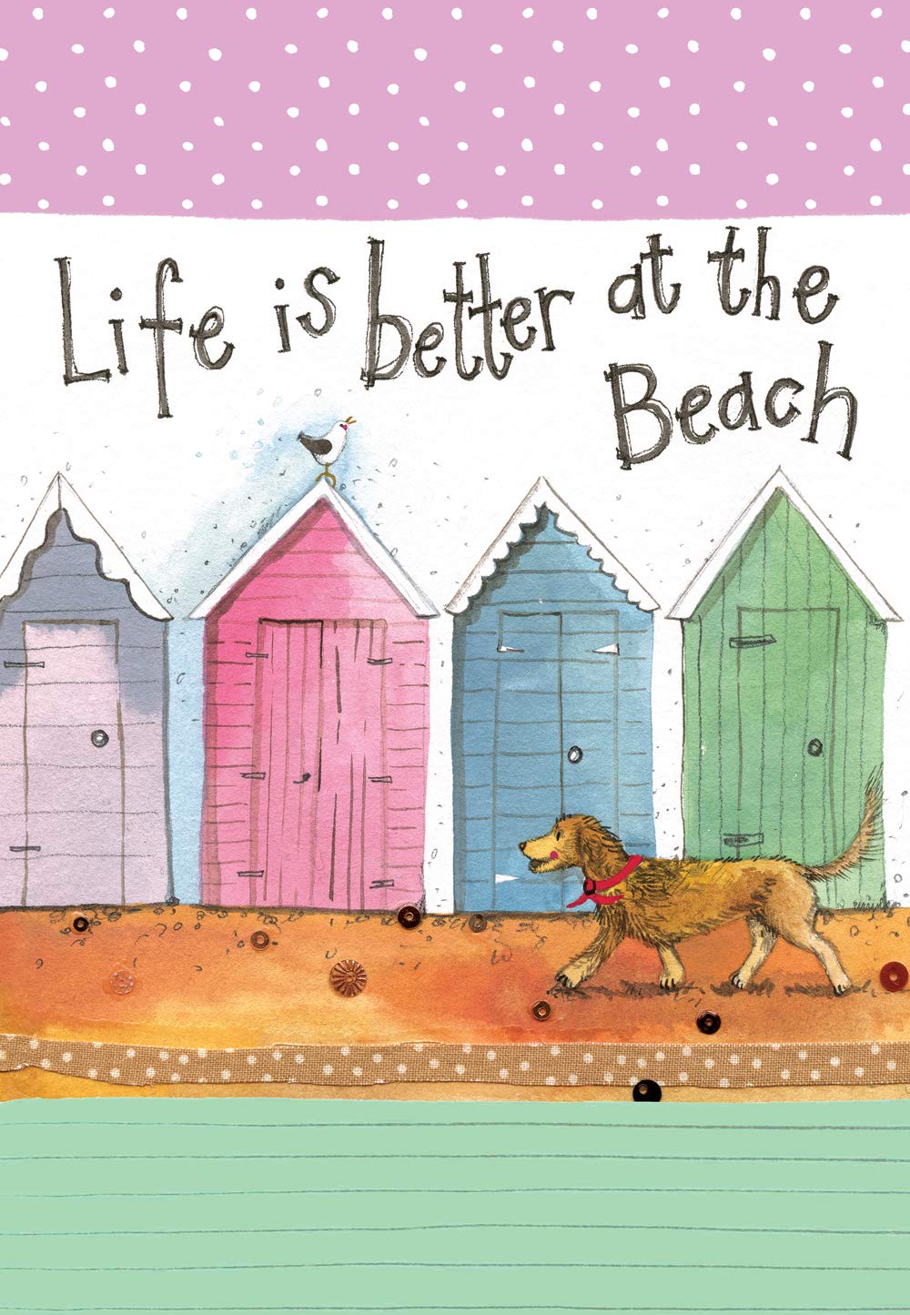 ALEX CLARK Life is Better at the Beach Kitchen Tea Towel - 100% Cotton