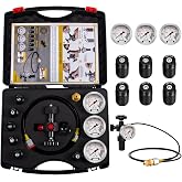GRYVOZE Hydraulic Nitrogen Accumulator Charging Kit Nitrogen Charge Tool | 3 Pressure Test Gauges &amp; 8 Adapters, &plusmn;1.6% Accuracy, CGA580 &amp; G5/8 Compatible, for Nitrogen Filling and Pressure Testing