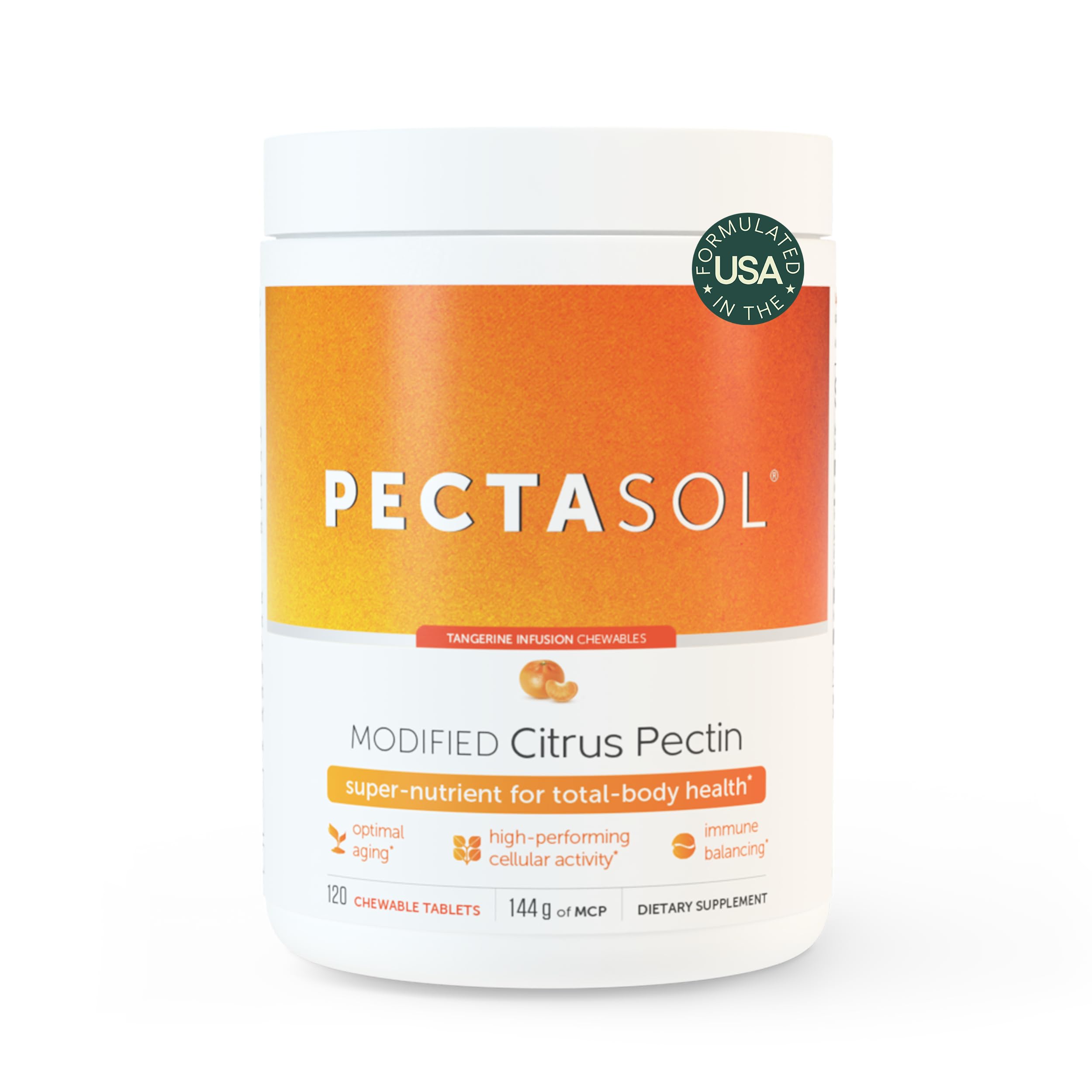 PectaSol Modified Citrus Pectin Chewables (Tangerine Infusion)
