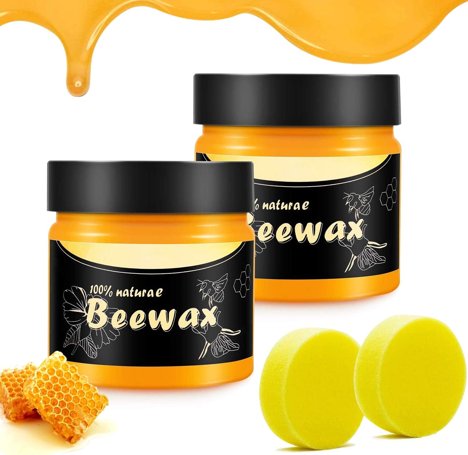 Cire D'abeille Naturelle Jaune - Pour Assaisonner, Polir Et Protéger Le Bois Des Meubles