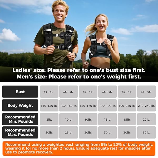 PICKPEAK WEIGHTED VEST FOR WOMAN MAN 5LB/6LB/8LB/11LB/12LB/13LB/15LB/20LB/25LB/30LB WEIGHTED VEST FOR WALKING, STRENGTH TRAINING WEIGHT VEST WITH ADJUSTABLE BUCKLE DETACHABLE PHONE POUCH FOR RUNNING WORKOUT