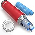 DISONCARE Intercontinental 74H 7 Insulin Pens Cooler Travel Case Medical Travel Diabetes Medicine for Traveling TSA Approved Ice Pack Medication Diabetic Gifts with QR Medical ID（Rescue Red）