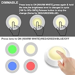 HONWELL Push Light, Color Changing Puck